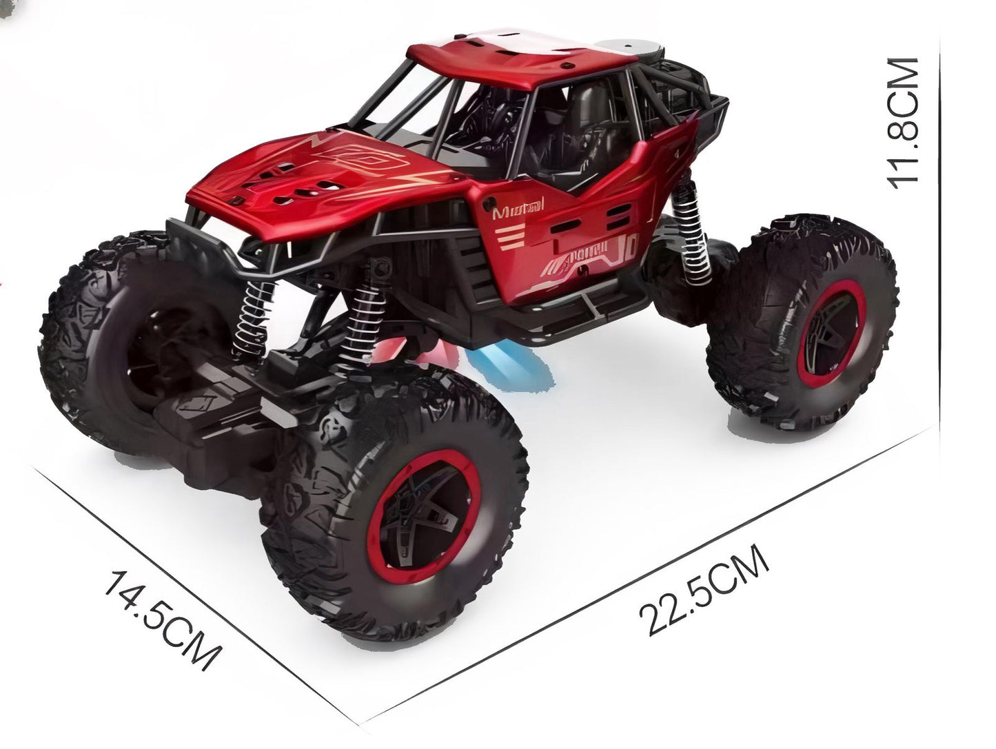 Remote Control Car For Kids With Mist Smoke Effect 2 Wd Monster Truck Rock Crawler Climbing Rc Toy Vehicle Car For Boys And Girls-Black