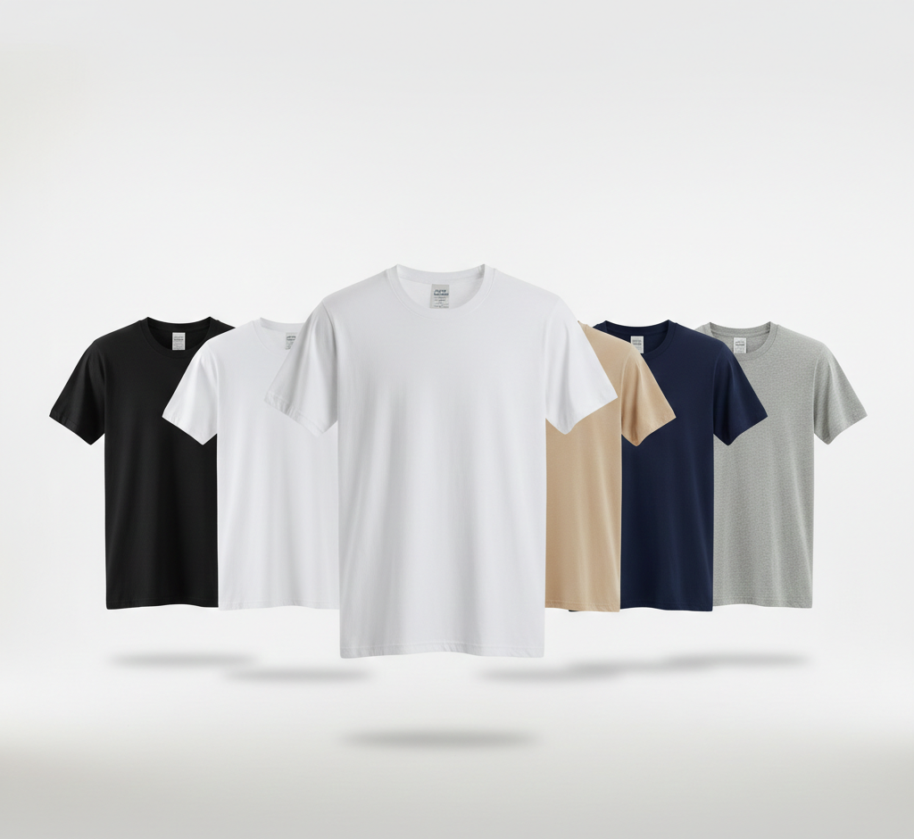 COMBO OF 5 UNISEX COTTON T-SHIRTS