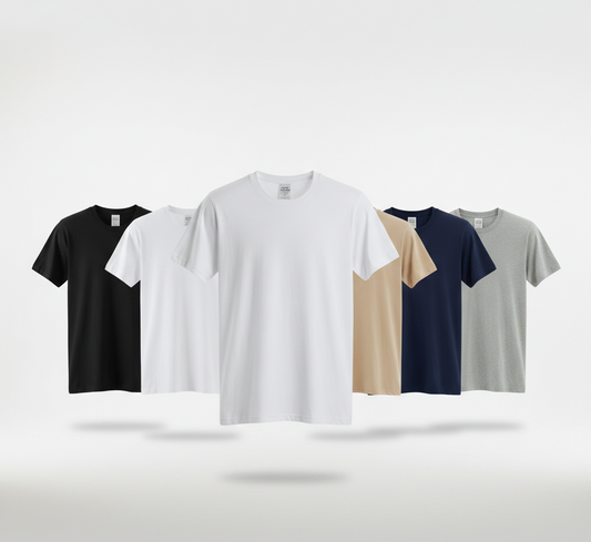 COMBO OF 5 UNISEX COTTON T-SHIRTS