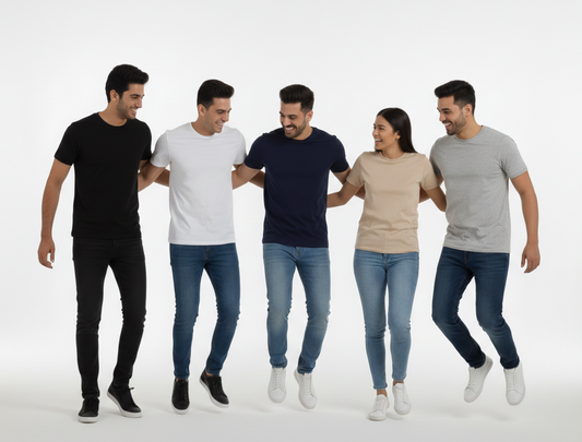 COMBO OF 5 COTTON UNISEX T-SHIRTS